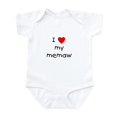 thumbnail image 1 of CafePress - I Love My Memaw Infant Bodysuit - Baby Light Bodysuit, Size Newborn - 24 Months, 1 of 4