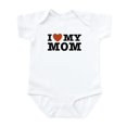 thumbnail image 1 of CafePress - I Love My Mom Infant Bodysuit - Baby Light Bodysuit, Size Newborn - 24 Months, 1 of 4