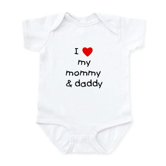 CafePress - I Love My Mommy & Daddy Infant Bodysuit - Baby Light Bodysuit, Size Newborn - 24 Months