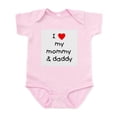 thumbnail image 1 of CafePress - I Love My Mommy & Daddy Infant Bodysuit - Baby Light Bodysuit, Size Newborn - 24 Months, 1 of 4
