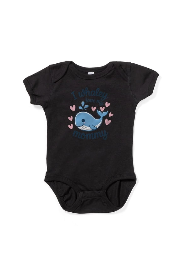 - I Love My Mommy Whaley - Cute Infant Bodysuit Baby Romper - Size Newborn - 24 Months