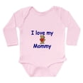 thumbnail image 1 of CafePress - I Love My Mommy(With Teddy Bear) Body Suit - Long Sleeve Cotton Baby Bodysuit, 1 of 4
