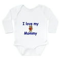 thumbnail image 1 of CafePress - I Love My Mommy(With Teddy Bear) Body Suit - Long Sleeve Cotton Baby Bodysuit, 1 of 4