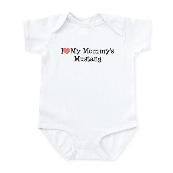 CafePress - I Love My Mommy's Mustang Infant Bodysuit - Baby Light Bodysuit, Size Newborn - 24 Months