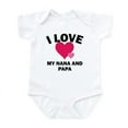thumbnail image 1 of CafePress - I Love My Nana And Papa Body Suit - Baby Light Bodysuit, Size Newborn - 24 Months, 1 of 4