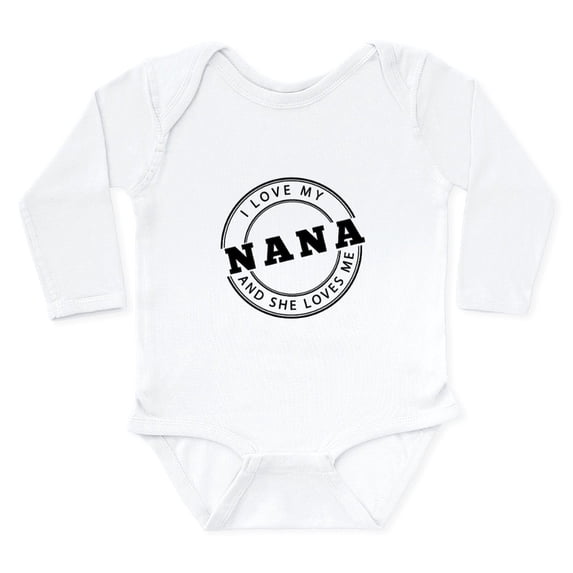 CafePress - I Love My Nana And She Loves Me Body Suit - Long Sleeve Cotton Baby Bodysuit
