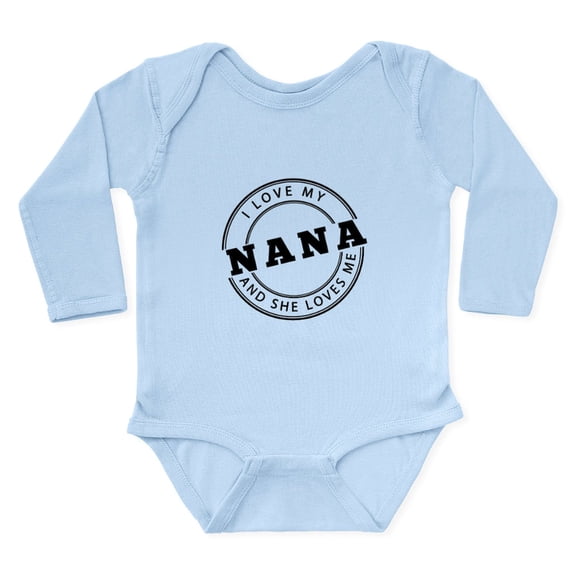 CafePress - I Love My Nana And She Loves Me Body Suit - Long Sleeve Cotton Baby Bodysuit