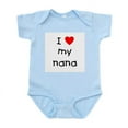 thumbnail image 1 of CafePress - I Love My Nana Infant Bodysuit - Baby Light Bodysuit, Size Newborn - 24 Months, 1 of 4