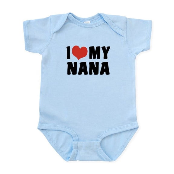 CafePress - I Love My Nana Infant Bodysuit - Baby Light Bodysuit, Size Newborn - 24 Months