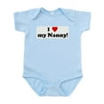 thumbnail image 1 of CafePress - I Love My Nanny! Infant Bodysuit - Baby Light Bodysuit, Size Newborn - 24 Months, 1 of 4