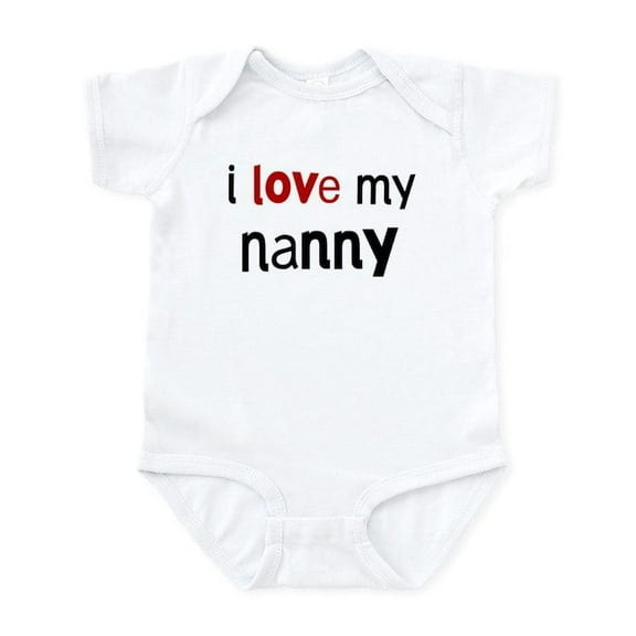 CafePress - I Love My Nanny Infant Bodysuit - Baby Light Bodysuit, Size Newborn - 24 Months