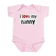 thumbnail image 1 of CafePress - I Love My Nanny Infant Bodysuit - Baby Light Bodysuit, Size Newborn - 24 Months, 1 of 4