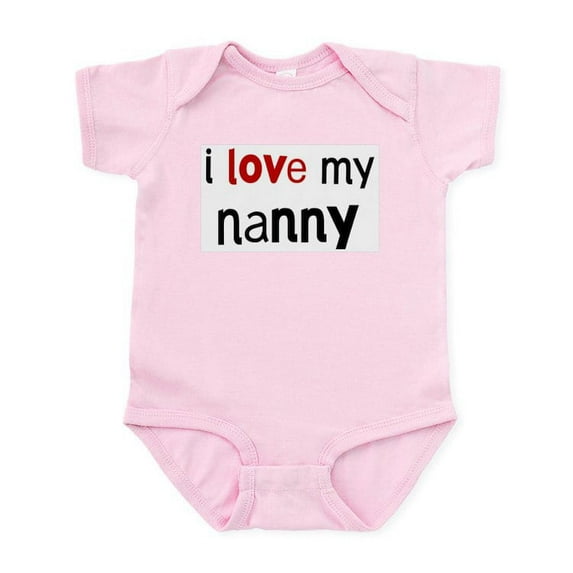 CafePress - I Love My Nanny Infant Bodysuit - Baby Light Bodysuit, Size Newborn - 24 Months