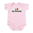 thumbnail image 1 of CafePress - I Love My Nanny! Infant Bodysuit - Baby Light Bodysuit, Size Newborn - 24 Months, 1 of 4