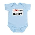 thumbnail image 1 of CafePress - I Love My Nanny Infant Bodysuit - Baby Light Bodysuit, Size Newborn - 24 Months, 1 of 4