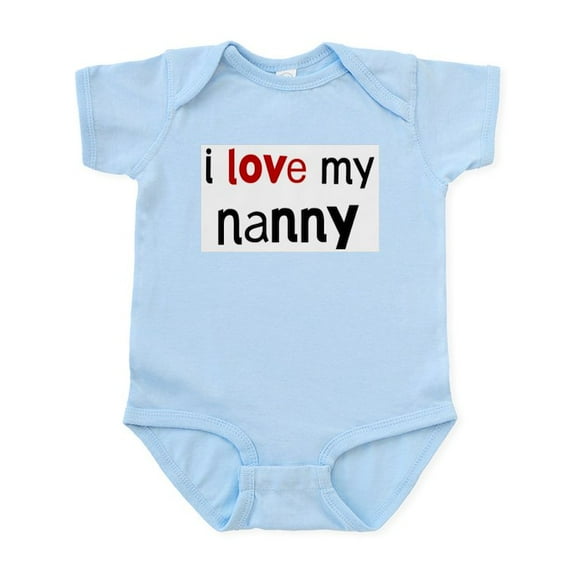 CafePress - I Love My Nanny Infant Bodysuit - Baby Light Bodysuit, Size Newborn - 24 Months