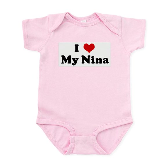 CafePress - I Love My Nina Infant Bodysuit - Baby Light Bodysuit, Size Newborn - 24 Months