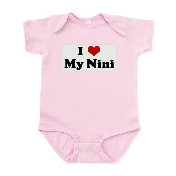 CafePress - I Love My Nini Infant Bodysuit - Baby Light Bodysuit, Size Newborn - 24 Months