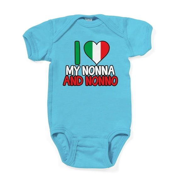 CafePress - I Love My Nonna And Nonno - Cute Infant Bodysuit Baby Romper - Size Newborn - 24 Months