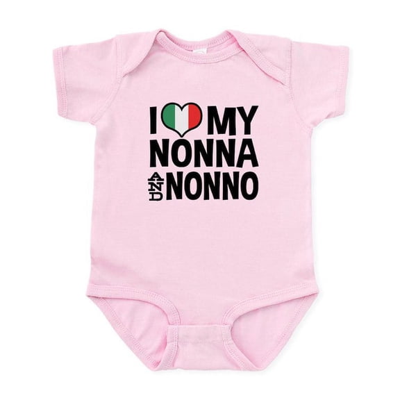 CafePress - I Love My Nonna And Nonno Infant Bodysuit - Baby Light Bodysuit, Size Newborn - 24 Months