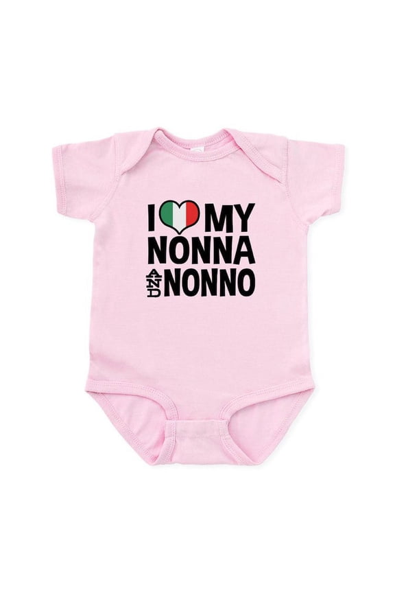 - I Love My Nonna And Nonno Infant Bodysuit - Baby Light Bodysuit, Size Newborn - 24 Months