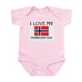 thumbnail image 1 of CafePress - I Love My Norwegian Dad Infant Bodysuit - Baby Light Bodysuit, Size Newborn - 24 Months, 1 of 4