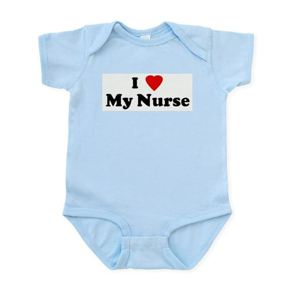 CafePress - I Love My Nurse Infant Bodysuit - Baby Light Bodysuit