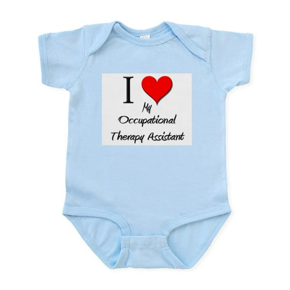 CafePress - I Love My Occupational Therapy Assistant Infant Bo - Baby Light Bodysuit, Size Newborn - 24 Months