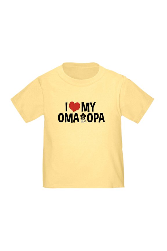 - I Love My Oma And Opa Toddler T Shirt - Cute Toddler T-Shirt, 100% Cotton