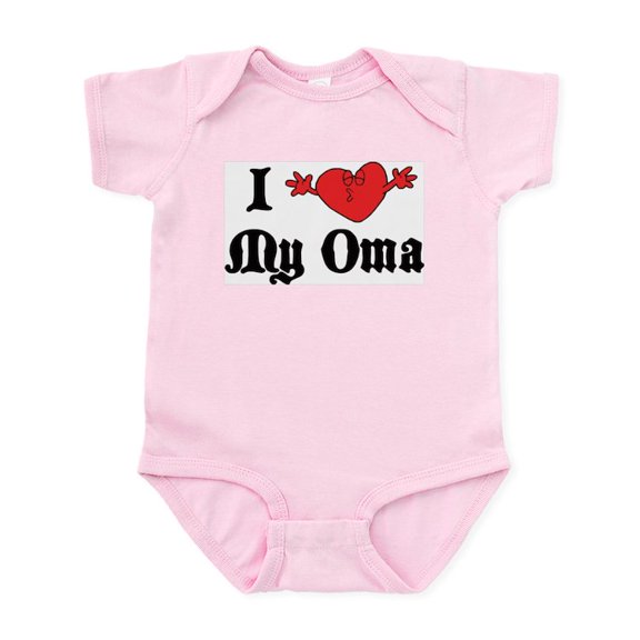 CafePress - I Love My Oma Infant Bodysuit - Baby Light Bodysuit, Size Newborn - 24 Months