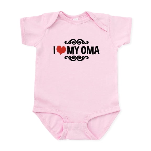 CafePress - I Love My Oma Infant Bodysuit - Baby Light Bodysuit, Size Newborn - 24 Months