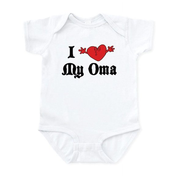CafePress - I Love My Oma Infant Bodysuit - Baby Light Bodysuit, Size Newborn - 24 Months