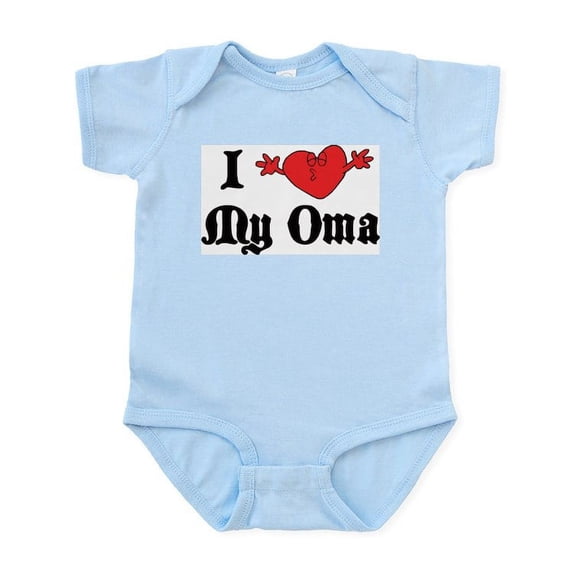 CafePress - I Love My Oma Infant Bodysuit - Baby Light Bodysuit, Size Newborn - 24 Months