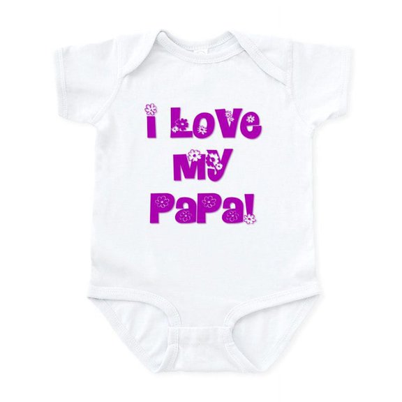 CafePress - I Love My Papa Infant Bodysuit - Baby Light Bodysuit, Size Newborn - 24 Months