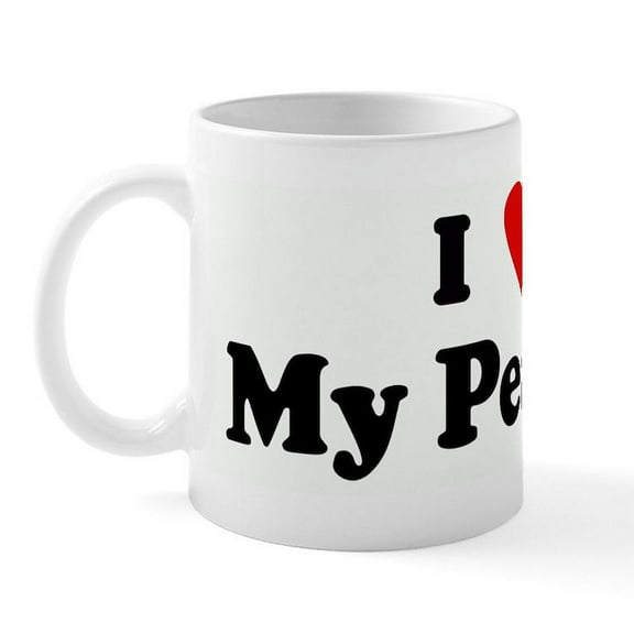 CafePress - I Love My Peanut Mug - 11 oz Ceramic Mug - Novelty Coffee Tea Cup