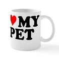 thumbnail image 1 of CafePress - I Love My Pet Mug - 11 oz Ceramic Mug - Novelty Coffee Tea Cup, 1 of 6