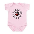thumbnail image 1 of CafePress - I Love My Pit Bull Body Suit - Baby Light Bodysuit, Size Newborn - 24 Months, 1 of 4
