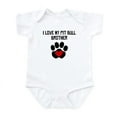 thumbnail image 1 of CafePress - I Love My Pit Bull Brother Body Suit - Baby Light Bodysuit, Size Newborn - 24 Months, 1 of 4