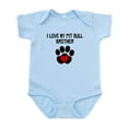 thumbnail image 1 of CafePress - I Love My Pit Bull Brother Body Suit - Baby Light Bodysuit, Size Newborn - 24 Months, 1 of 4