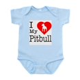 thumbnail image 1 of CafePress - I Love My Pitbull Terrier Infant Bodysuit - Baby Light Bodysuit, Size Newborn - 24 Months, 1 of 4