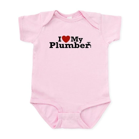 CafePress - I Love My Plumber Infant Bodysuit - Baby Light Bodysuit, Size Newborn - 24 Months
