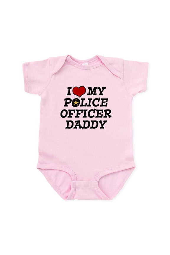 - I Love My Police Officer Daddy Infant Bodysuit - Baby Light Bodysuit, Size Newborn - 24 Months