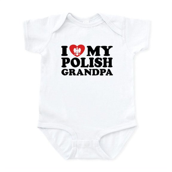 CafePress - I Love My Polish Grandpa Infant Bodysuit - Baby Light Bodysuit