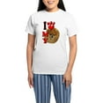 thumbnail image 1 of CafePress - I Love My Pomeranian Women's Light Pajamas - Women's Short Sleeve Print T-Shirt and Pants Light Cotton Pajama Set, 1 of 7