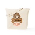 thumbnail image 1 of CafePress - I Love My Poodle Tote Bag - Unisex Canvas Tote Bag, Beige, 1-Piece, 1 of 7