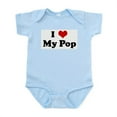 thumbnail image 1 of CafePress - I Love My Pop Infant Bodysuit - Baby Light Bodysuit, Size Newborn - 24 Months, 1 of 4