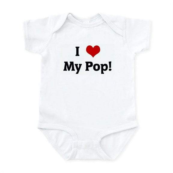 CafePress - I Love My Pop! Infant Bodysuit - Baby Light Bodysuit, Size Newborn - 24 Months