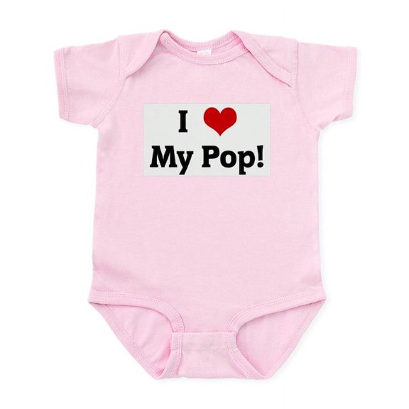 CafePress - I Love My Pop! Infant Bodysuit - Baby Light Bodysuit, Size Newborn - 24 Months