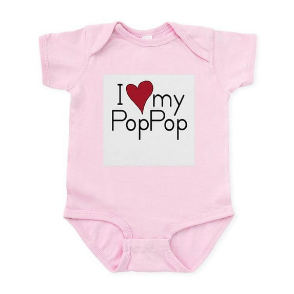 CafePress - I Love My Poppop Infant Creeper - Baby Light Bodysuit, Size Newborn - 24 Months