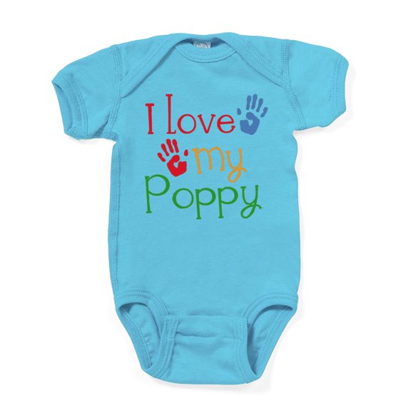CafePress - I Love My Poppy - Cute Infant Bodysuit Baby Romper - Size Newborn - 24 Months